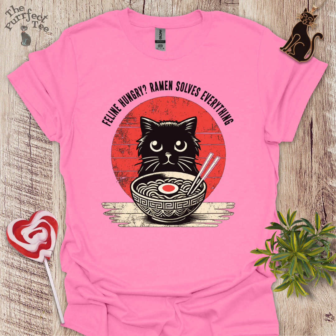 Feline hungry cat t-shirt