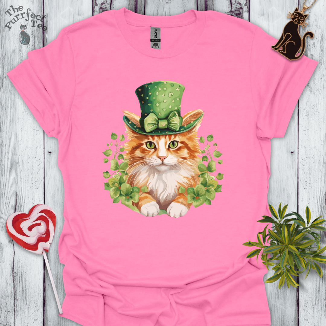 St. Patrick's Day ginger cat t-shirt