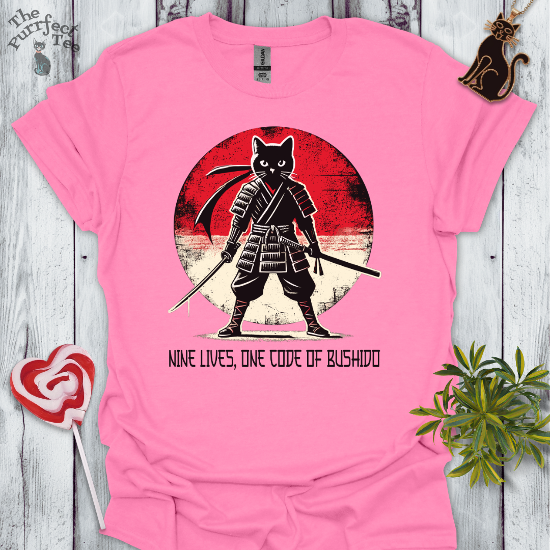 Nine lives one Bushido cat t-shirt