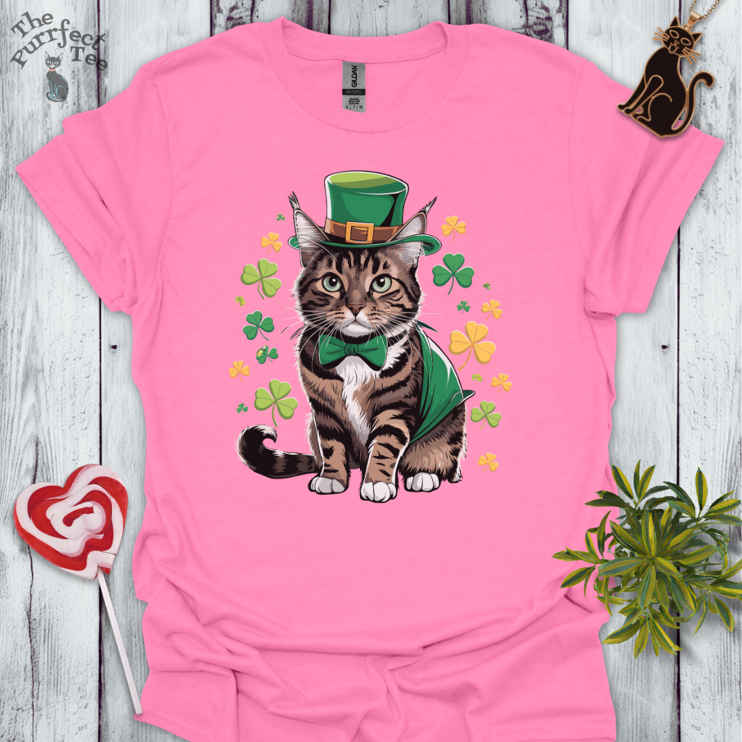 Shamrock tabby cat t-shirt