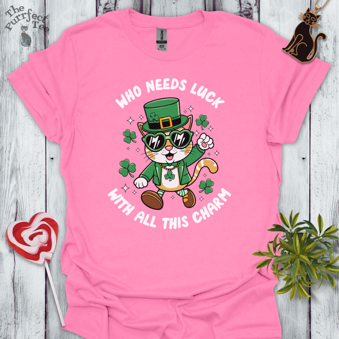 Who needs luck cat t-shirt