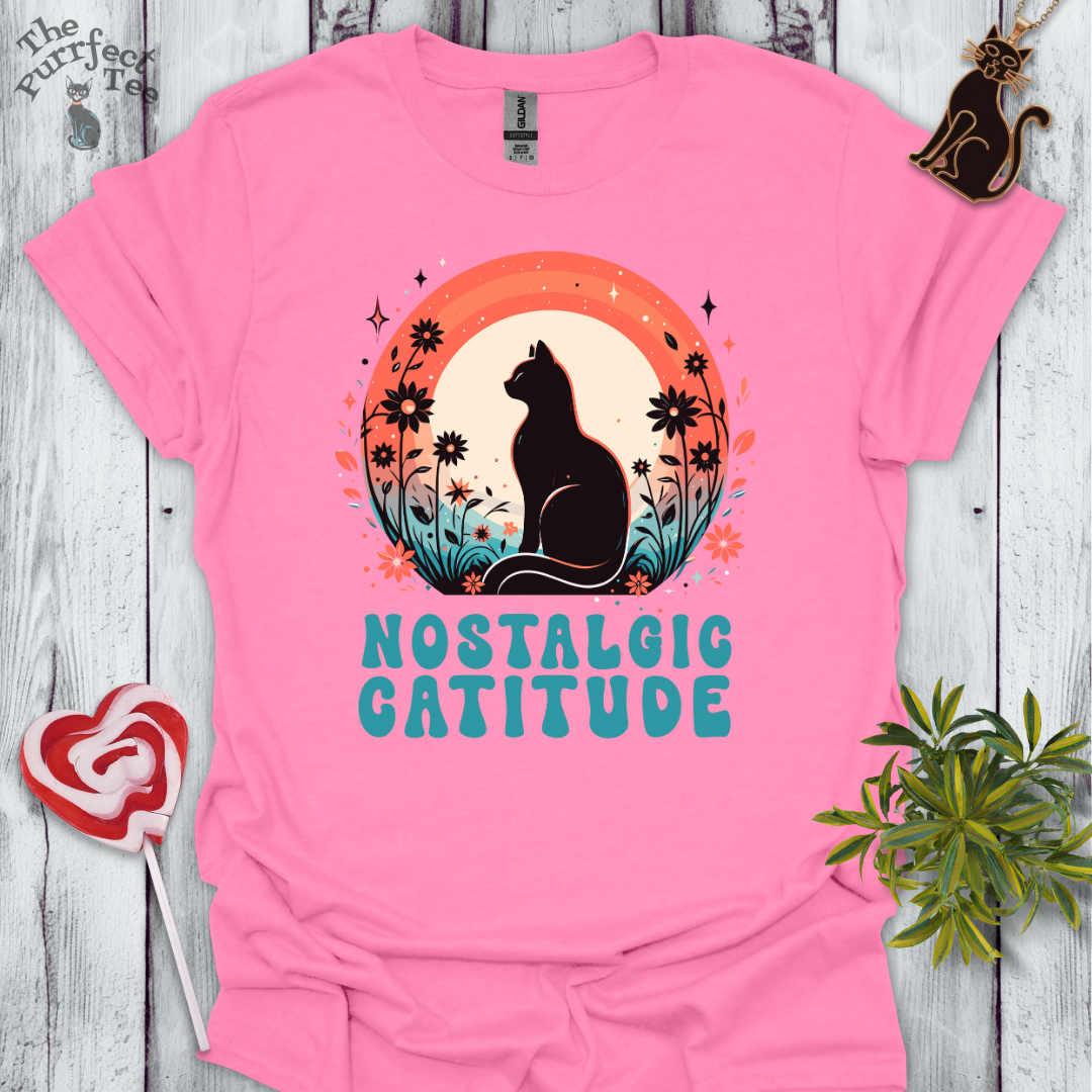 Nostalgic catitude cat t-shirt