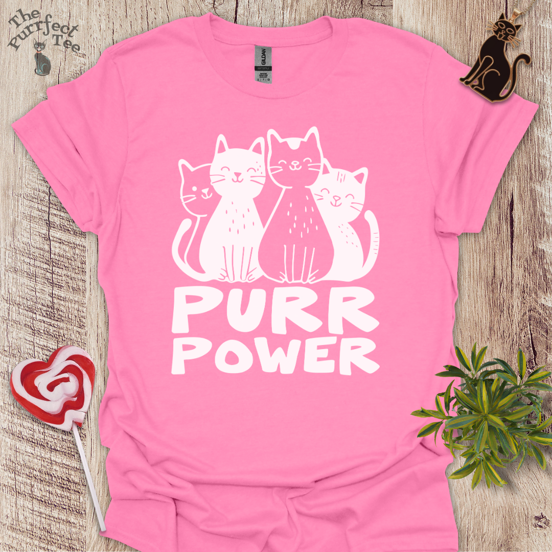 Purr power cat t-shirt