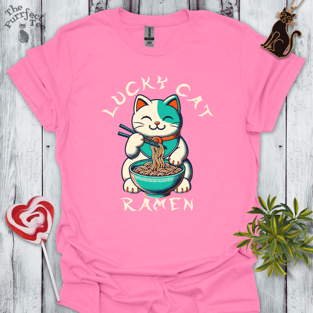 Lucky cat ramen t-shirt