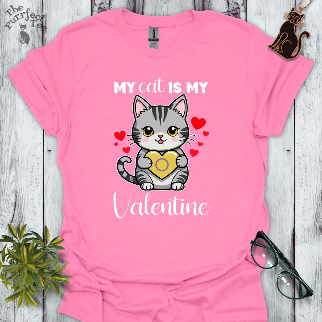My cat is my valentine - intersex heart