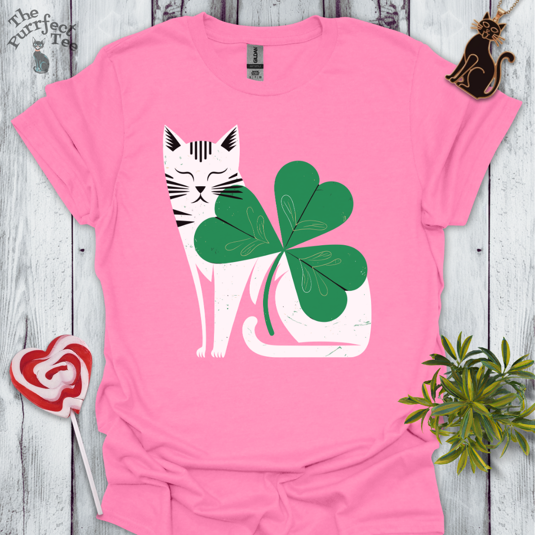 Shamrock and cat t-shirt