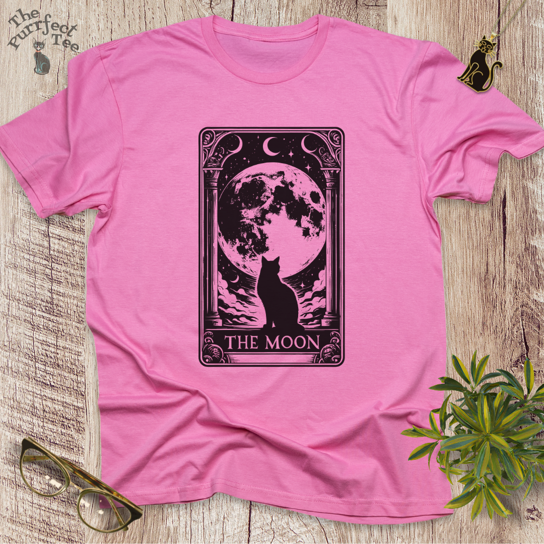 Tarot card moon cat t-shirt