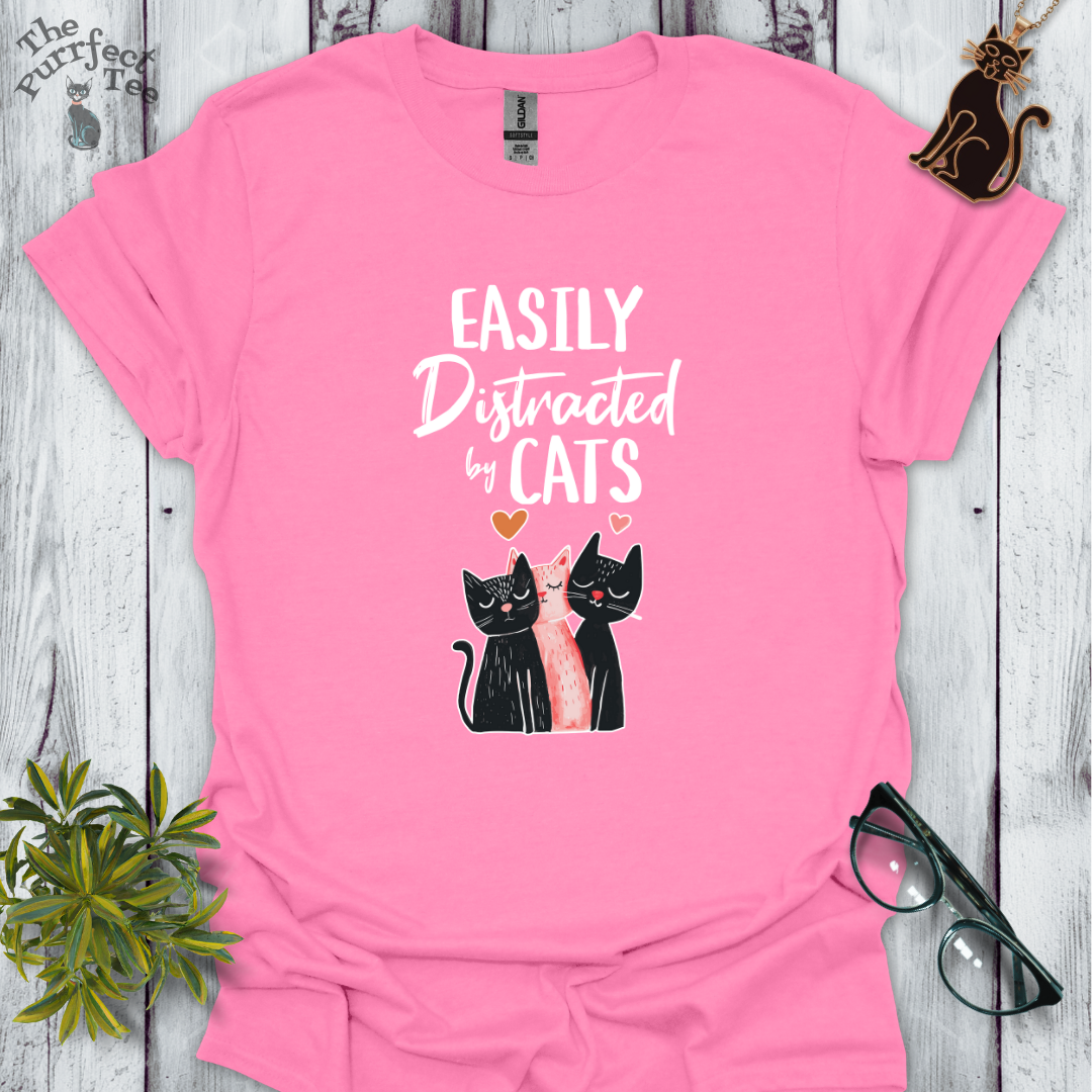Easily distracted by cats - 3 cats