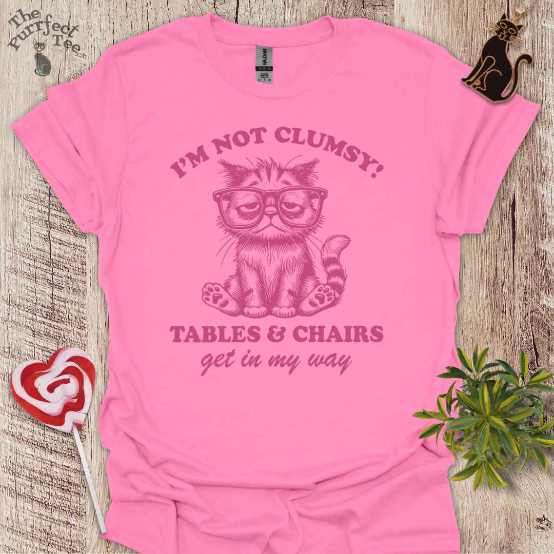 I'm not clumsy cat t-shirt