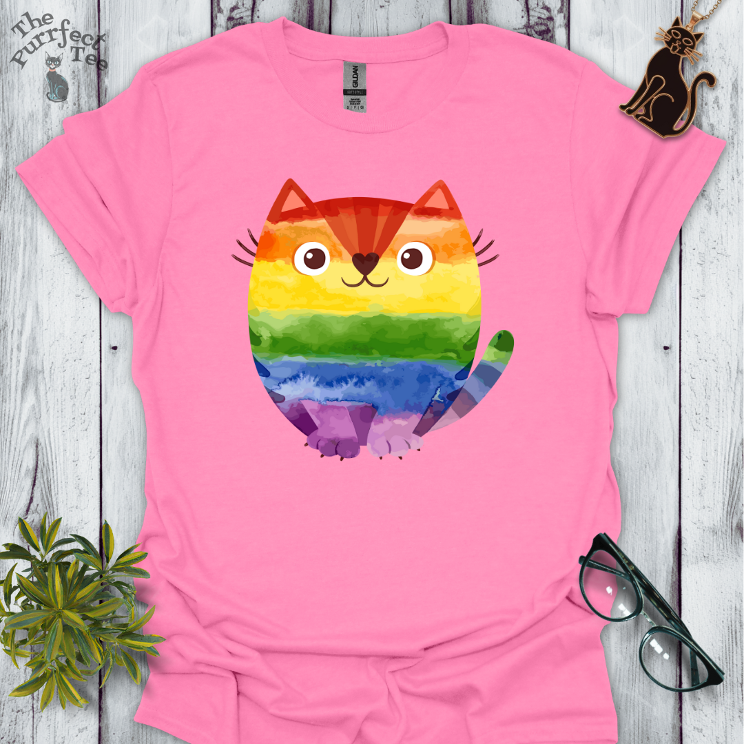 Cat rainbow colours