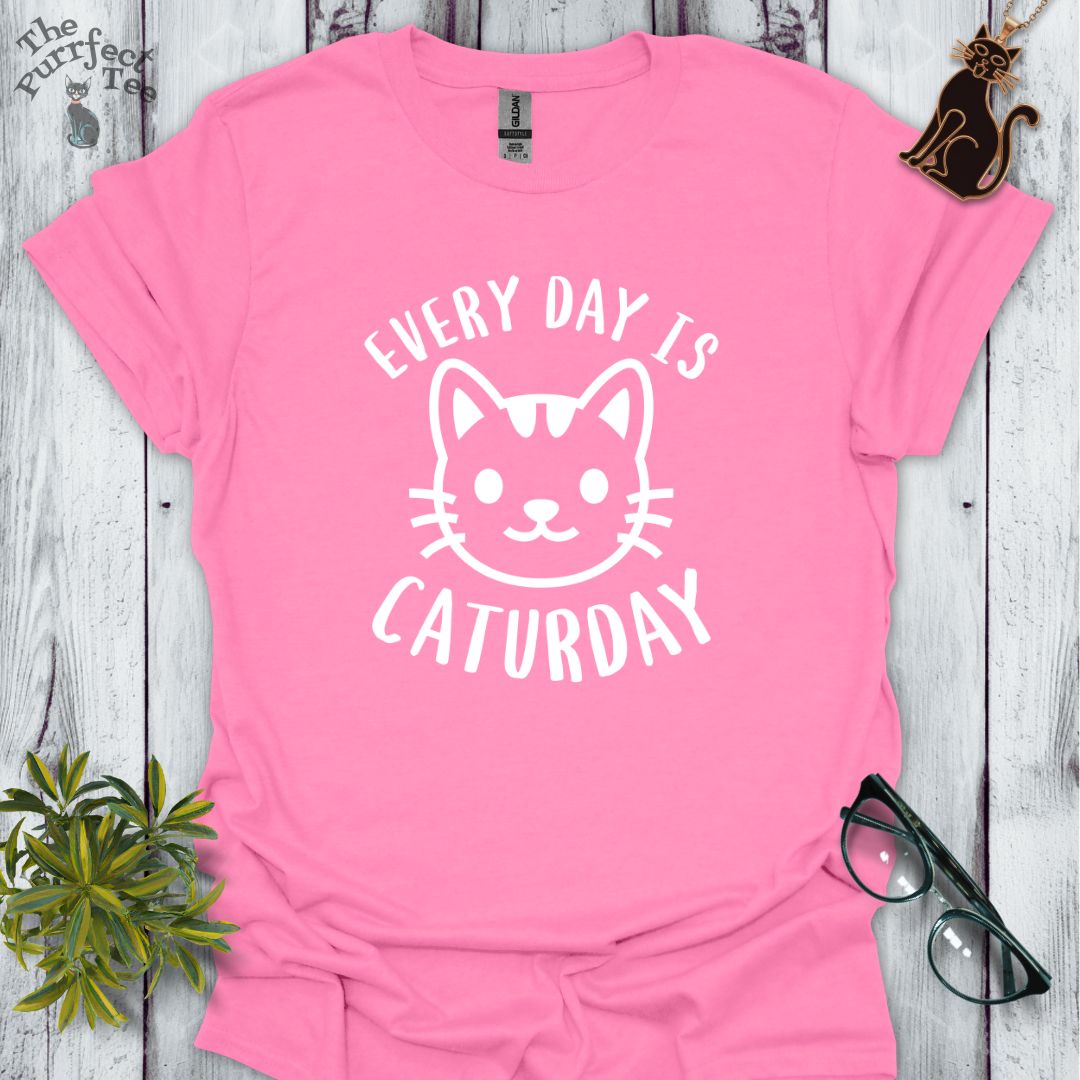 Every day is caturday cat t-shirt