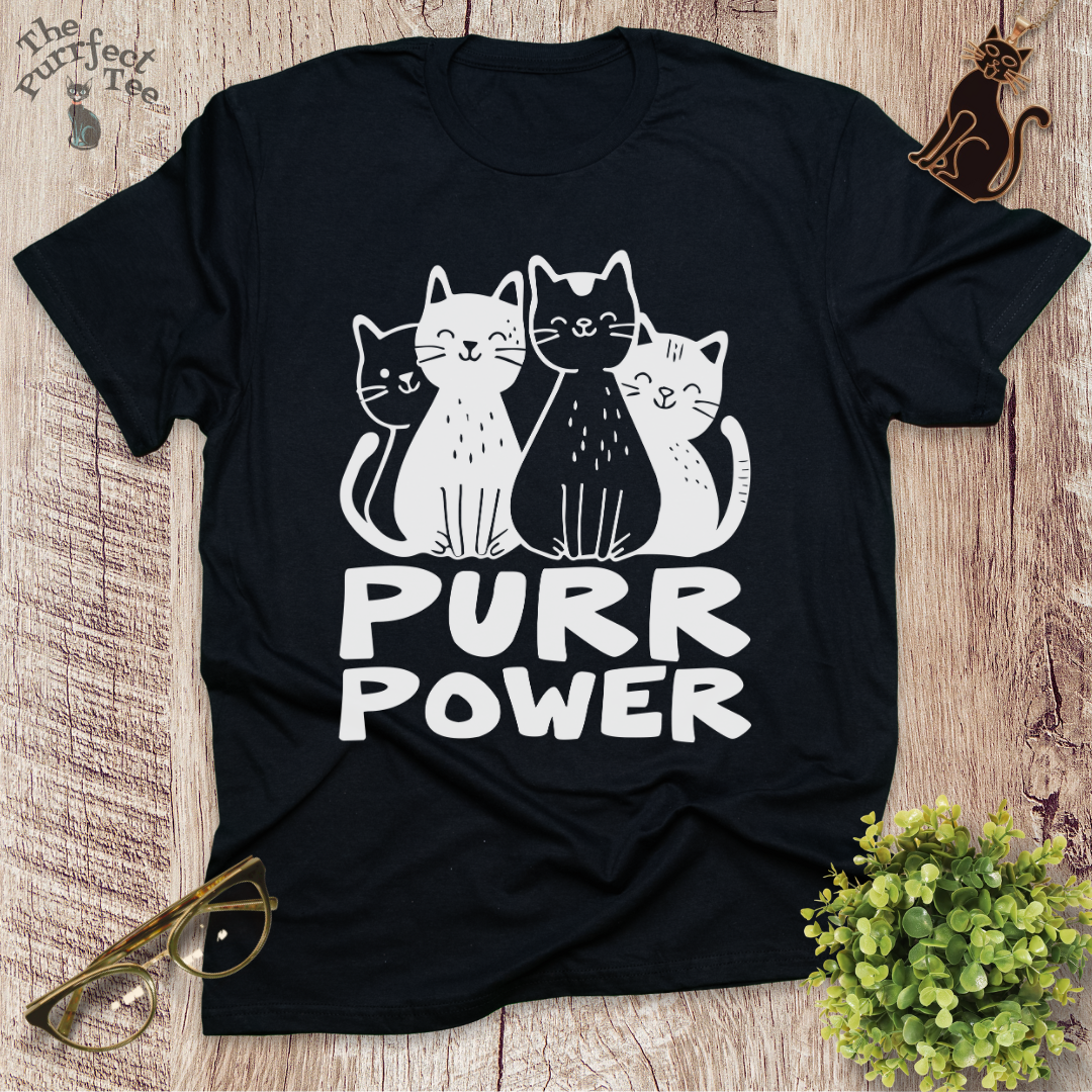 Purr power cat t-shirt