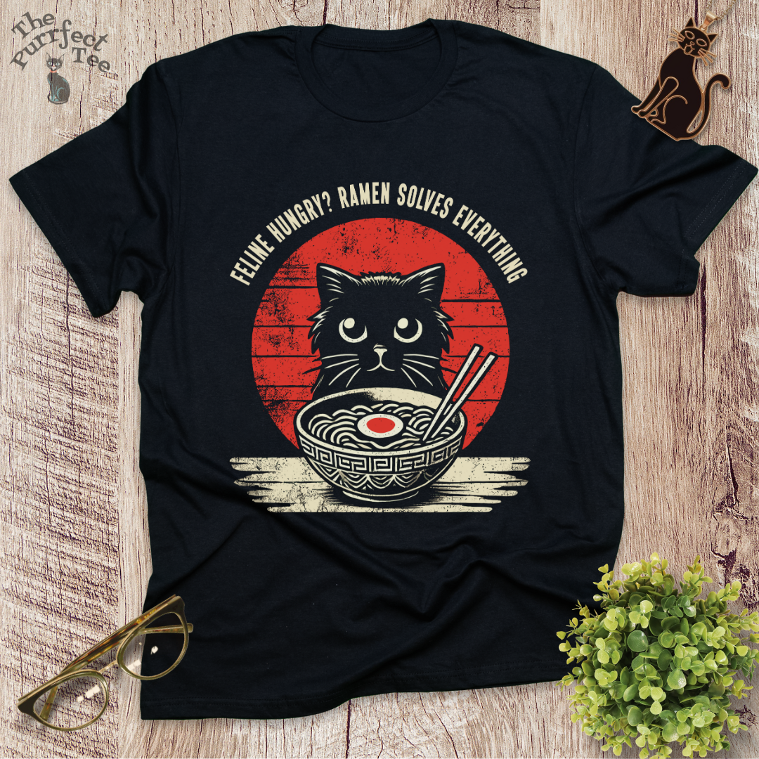 Feline hungry cat t-shirt