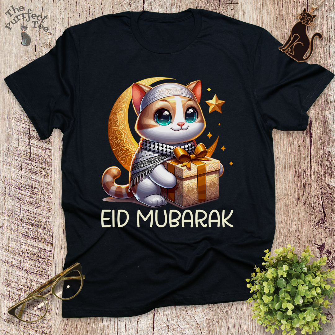 Eid Mubarak cat t-shirt