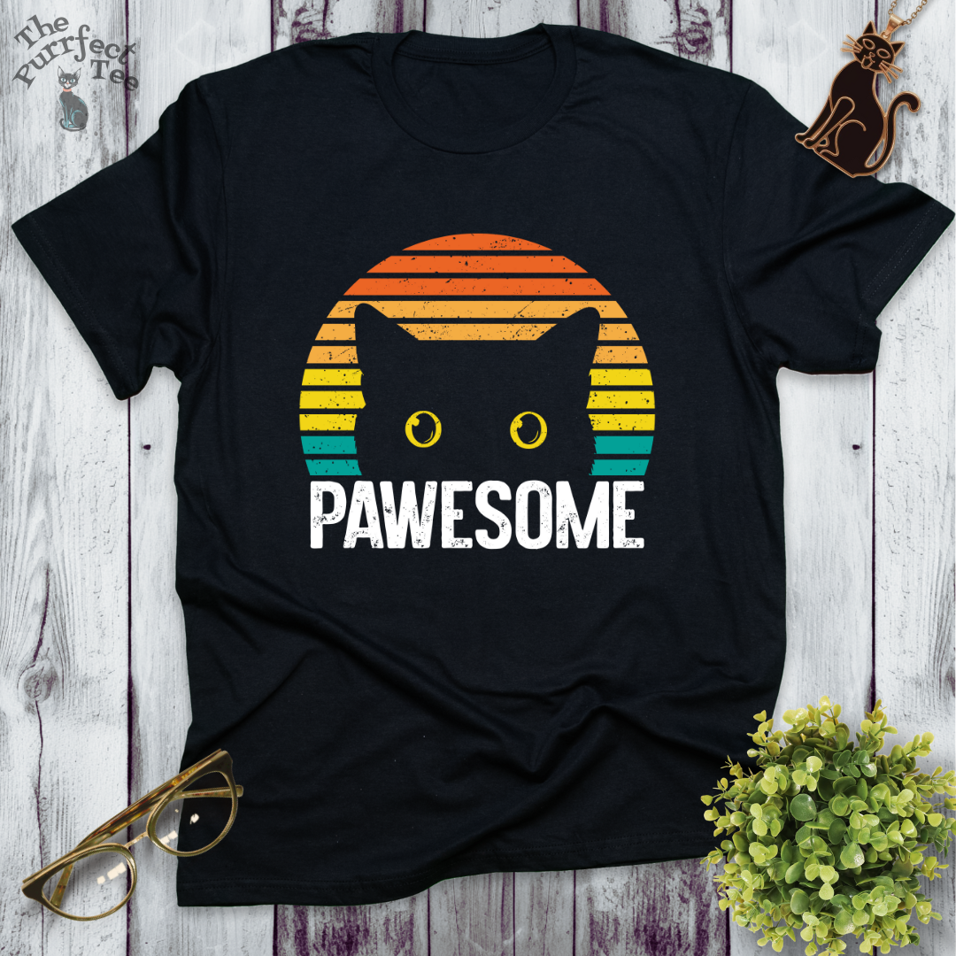 Pawesome cat t shirt
