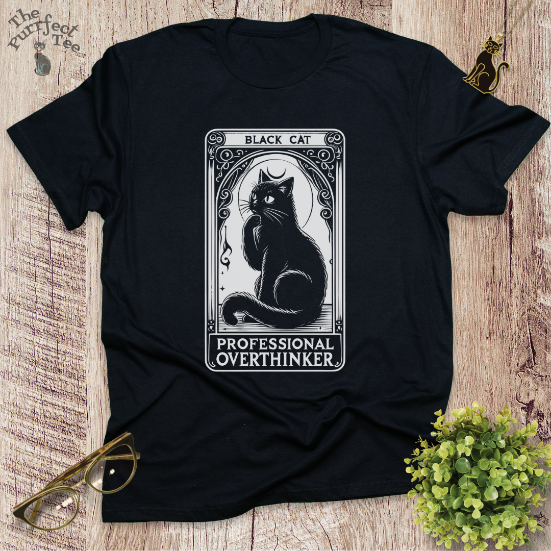 Tarot card overthinker cat t-shirt
