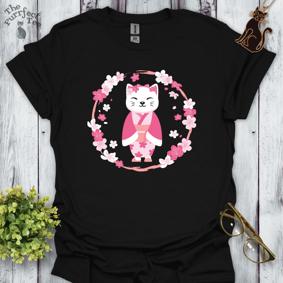 Cherry blossom cat