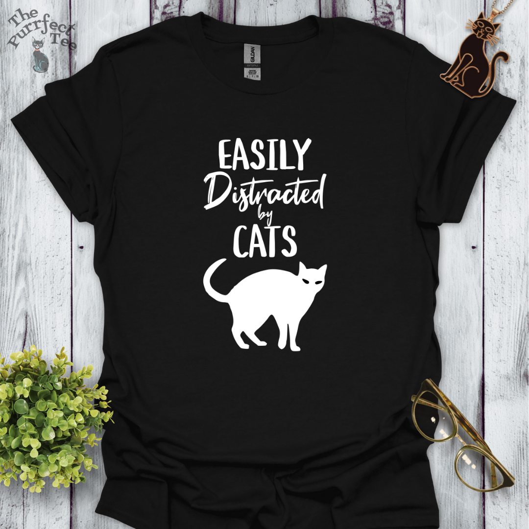 Easily distracted by cats - silhouette