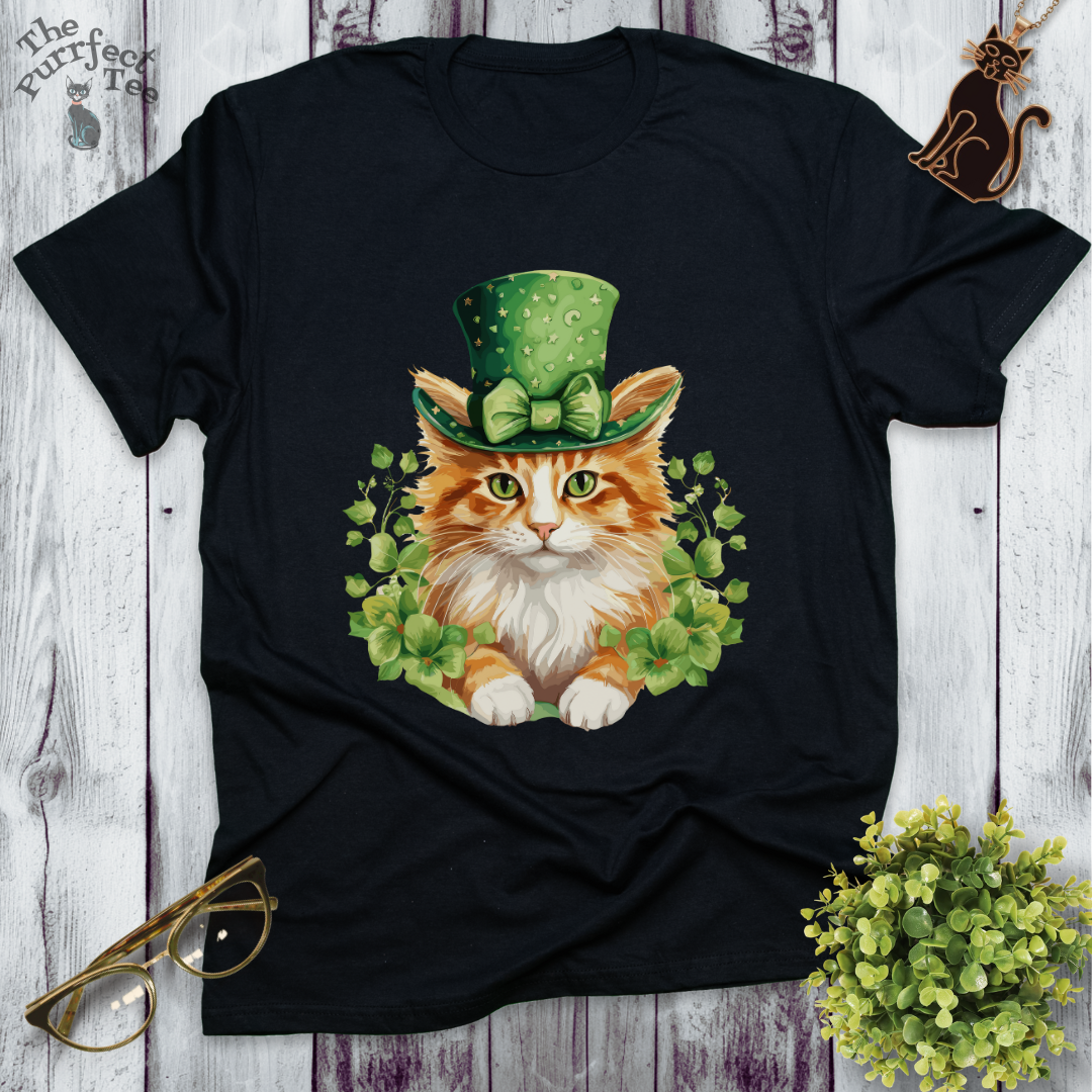 St. Patrick's Day ginger cat t-shirt