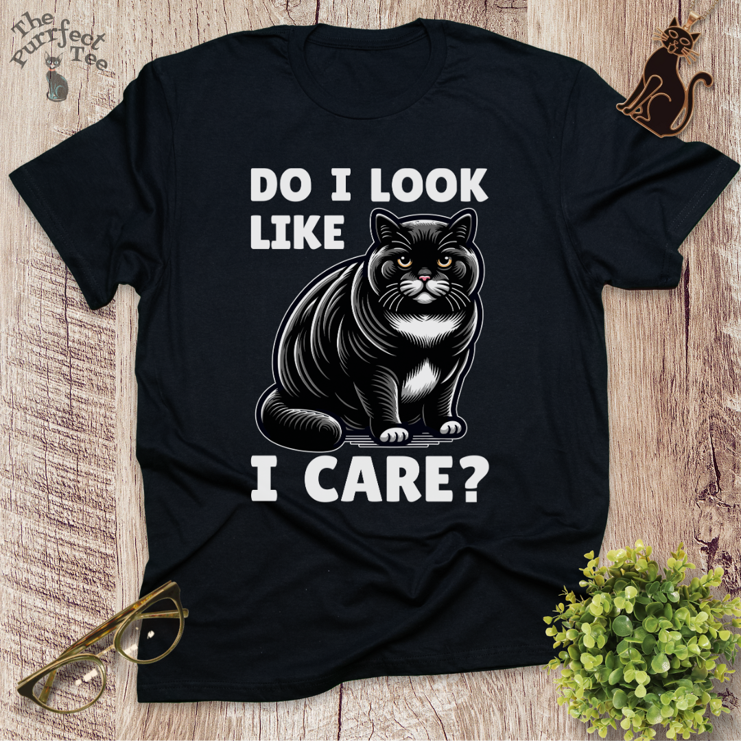 Do I look like I care cat t-shirt