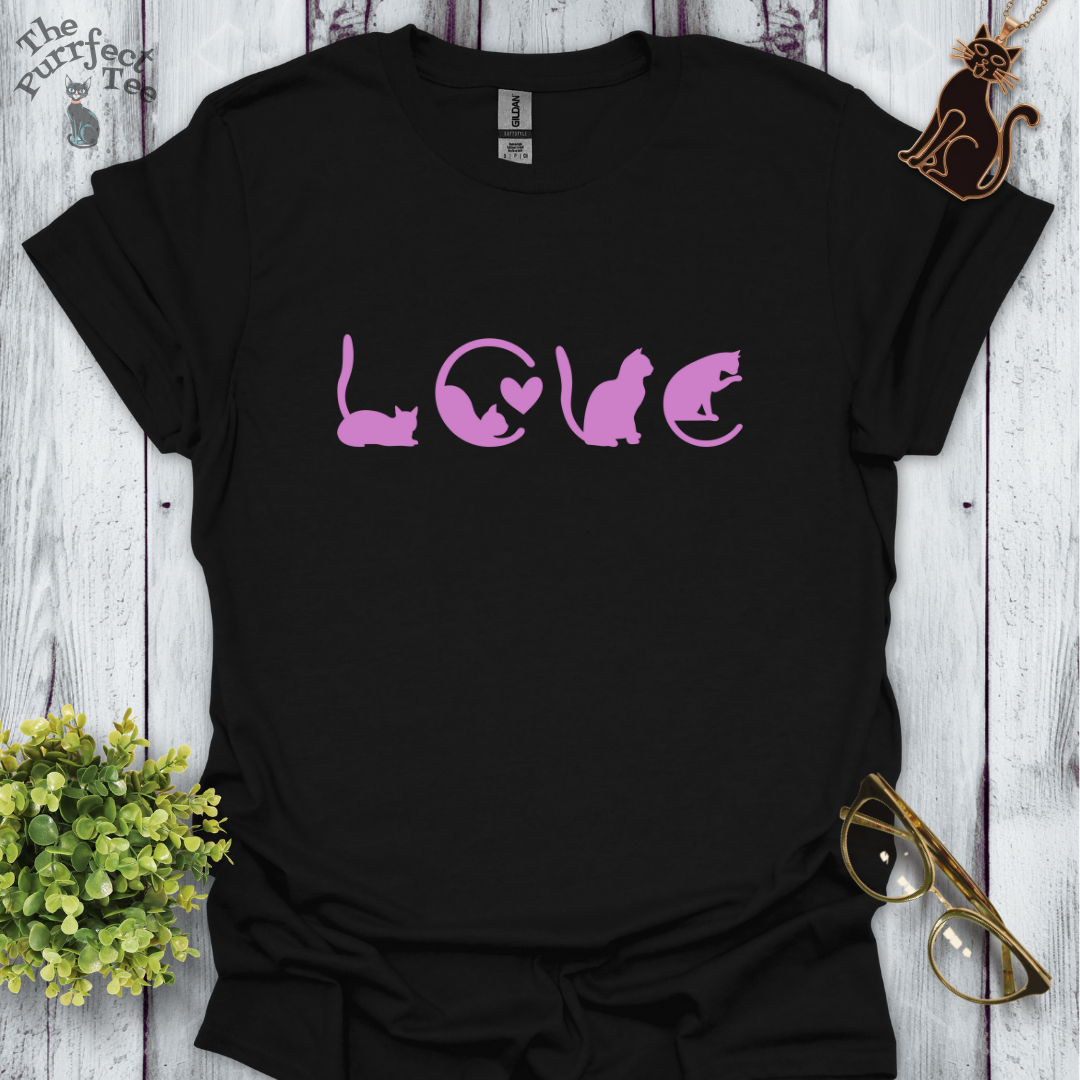 Cats as love pink