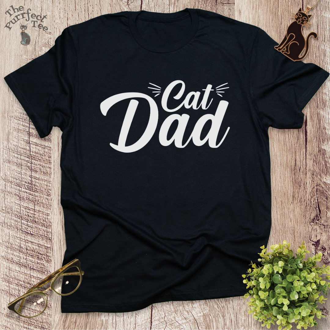 Cat dad whiskers cat t-shirt