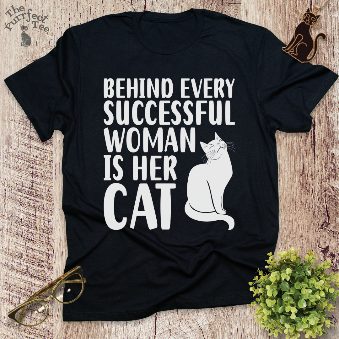 Successful woman cat t-shirt