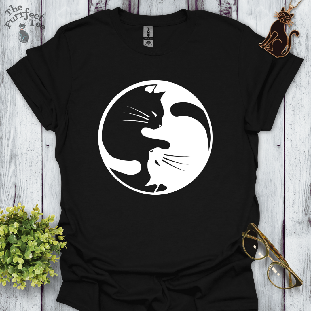 Cat yin yang white/black