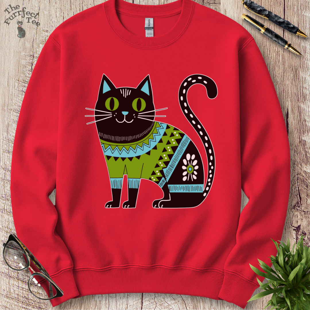 Folk jumper cat sweatshirt