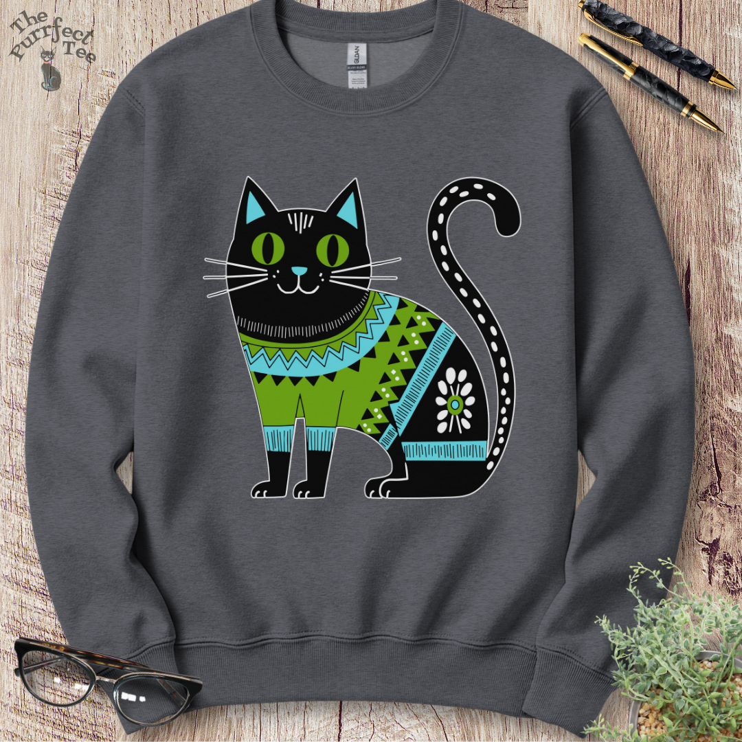 Folk jumper cat sweatshirt