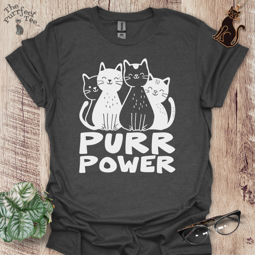 Purr power cat t-shirt