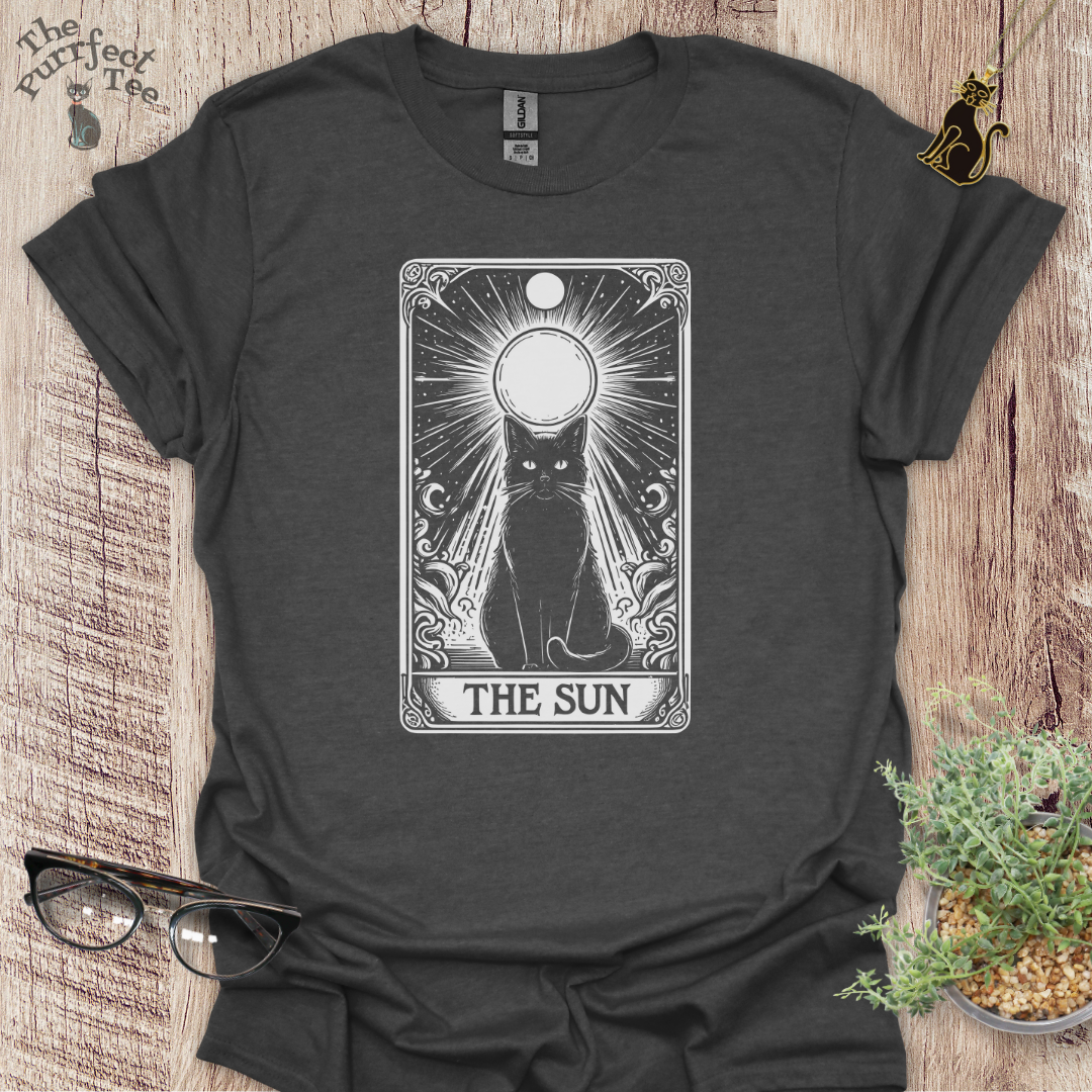 Tarot card sun cat t-shirt