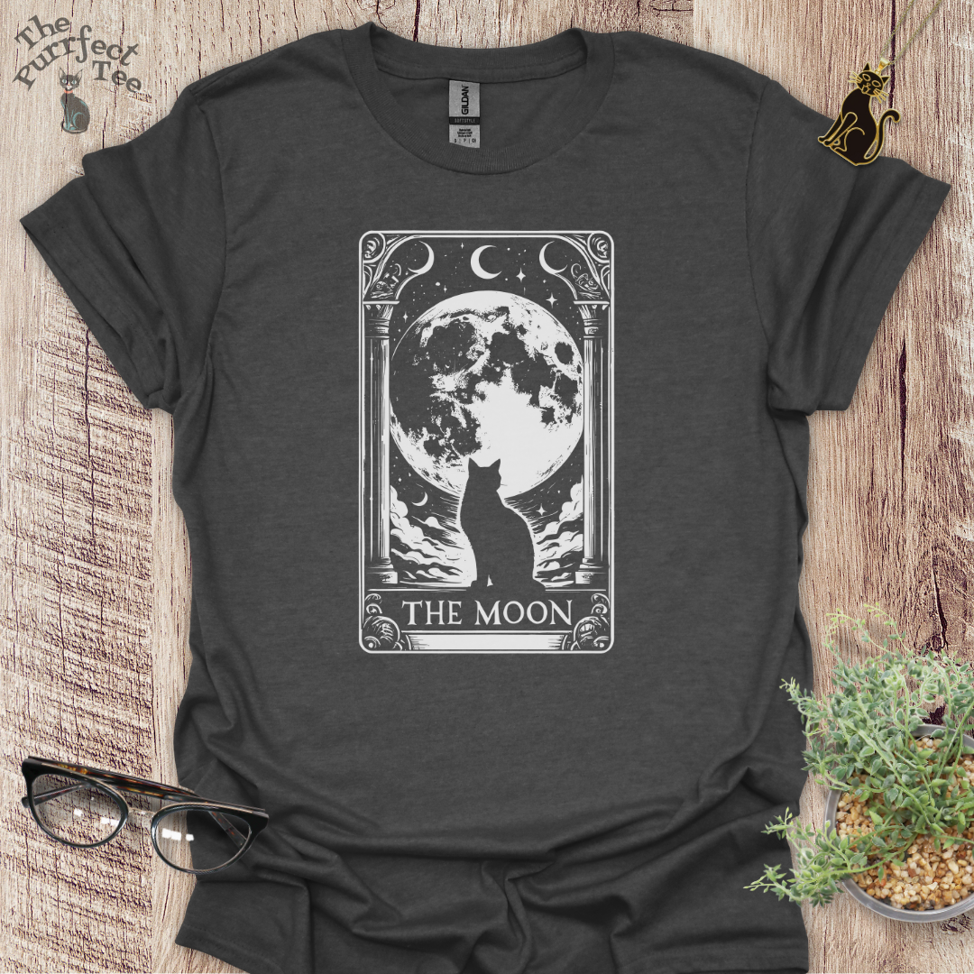 Tarot card moon cat t-shirt