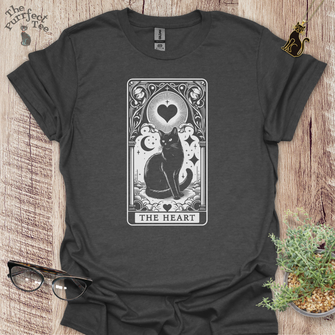 Tarot card heart cat t-shirt