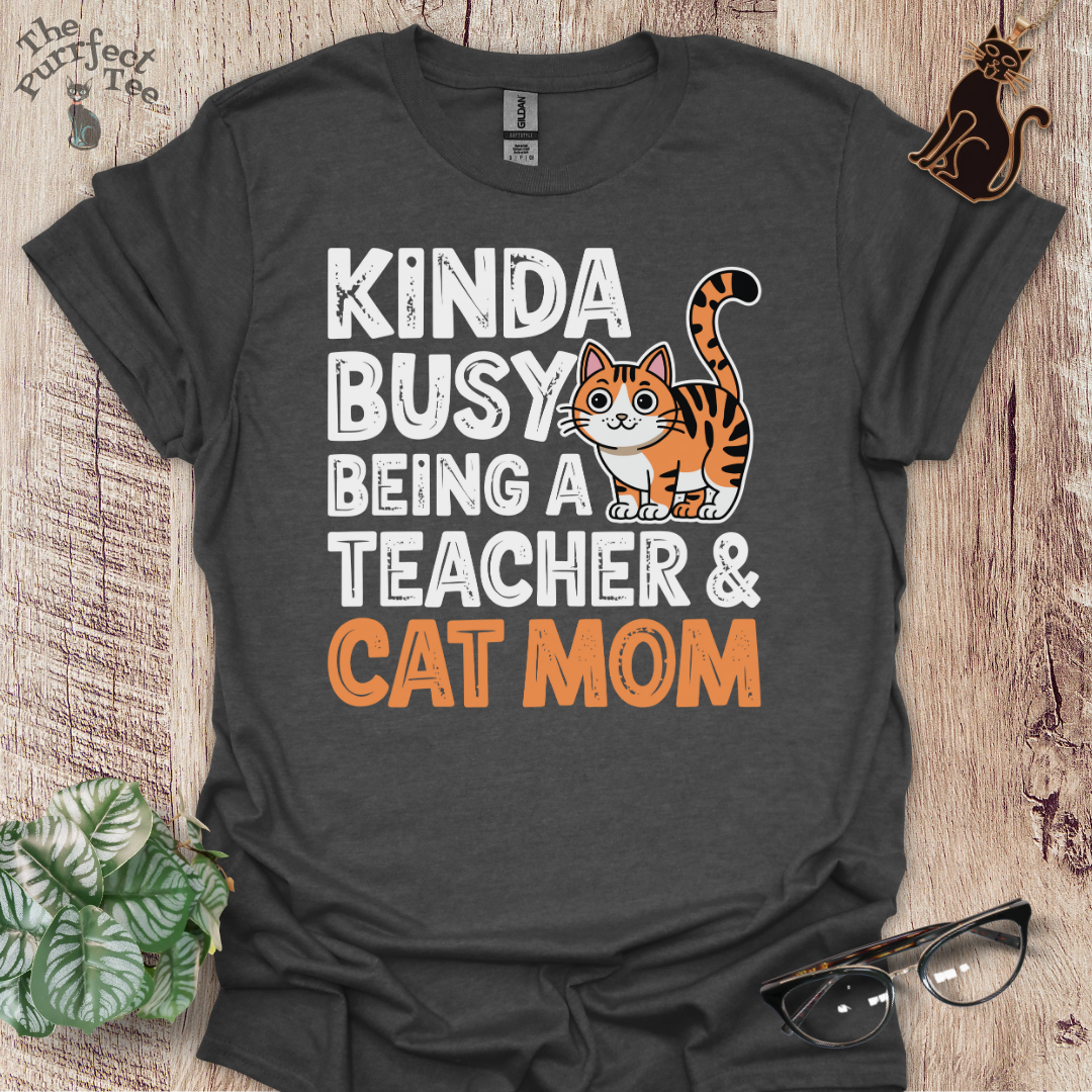 Kinda busy cat t-shirt