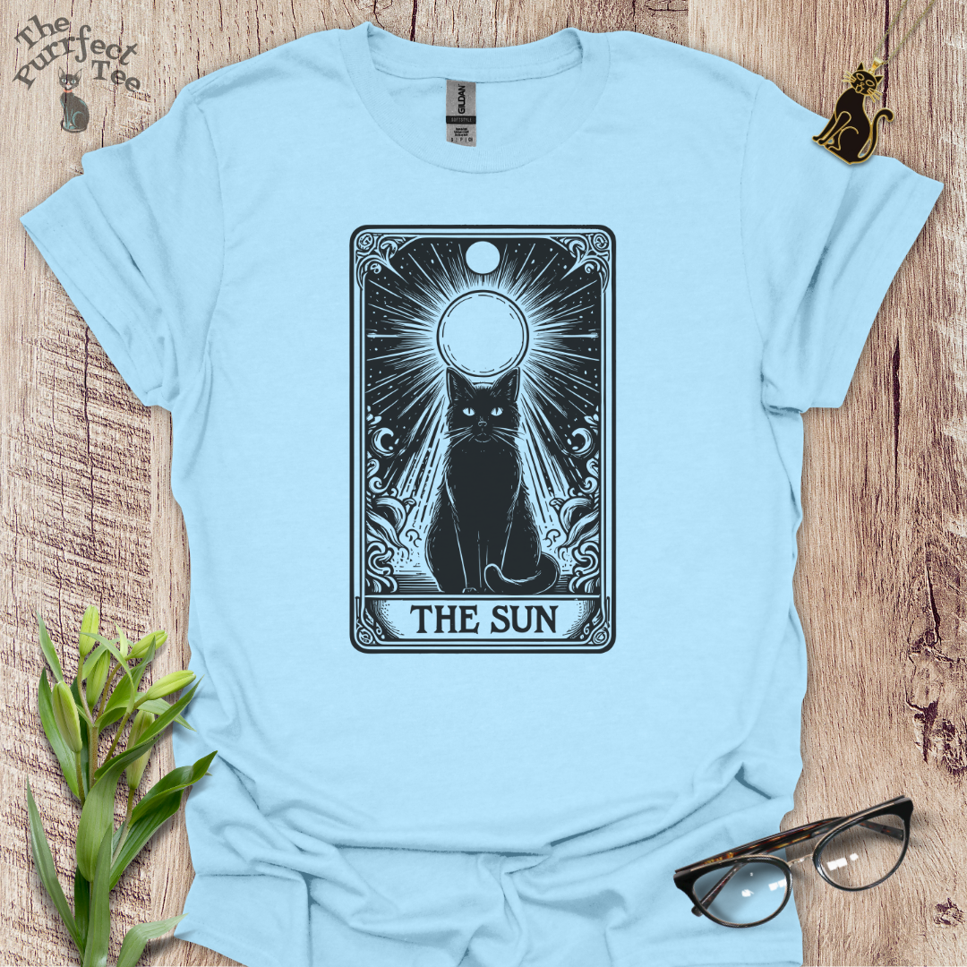Tarot card sun cat t-shirt