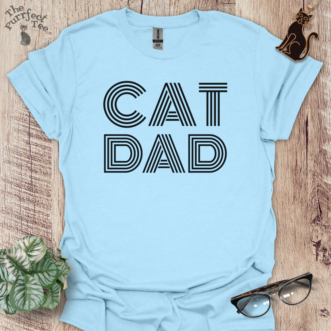 Cat dad lines cat t-shirt