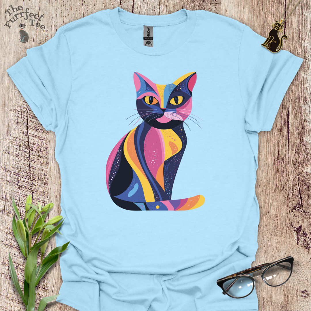 Colourful 2 cat t-shirt