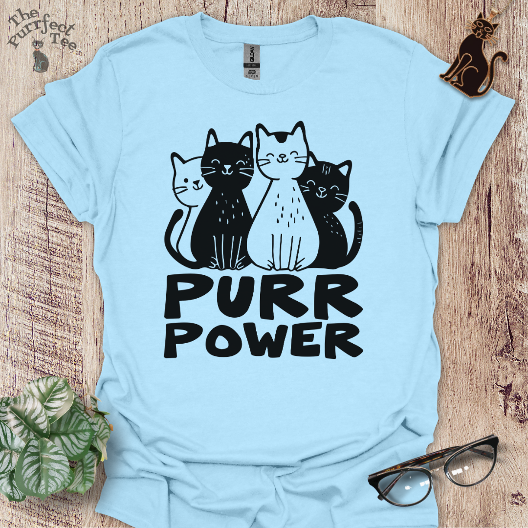 Purr power cat t-shirt