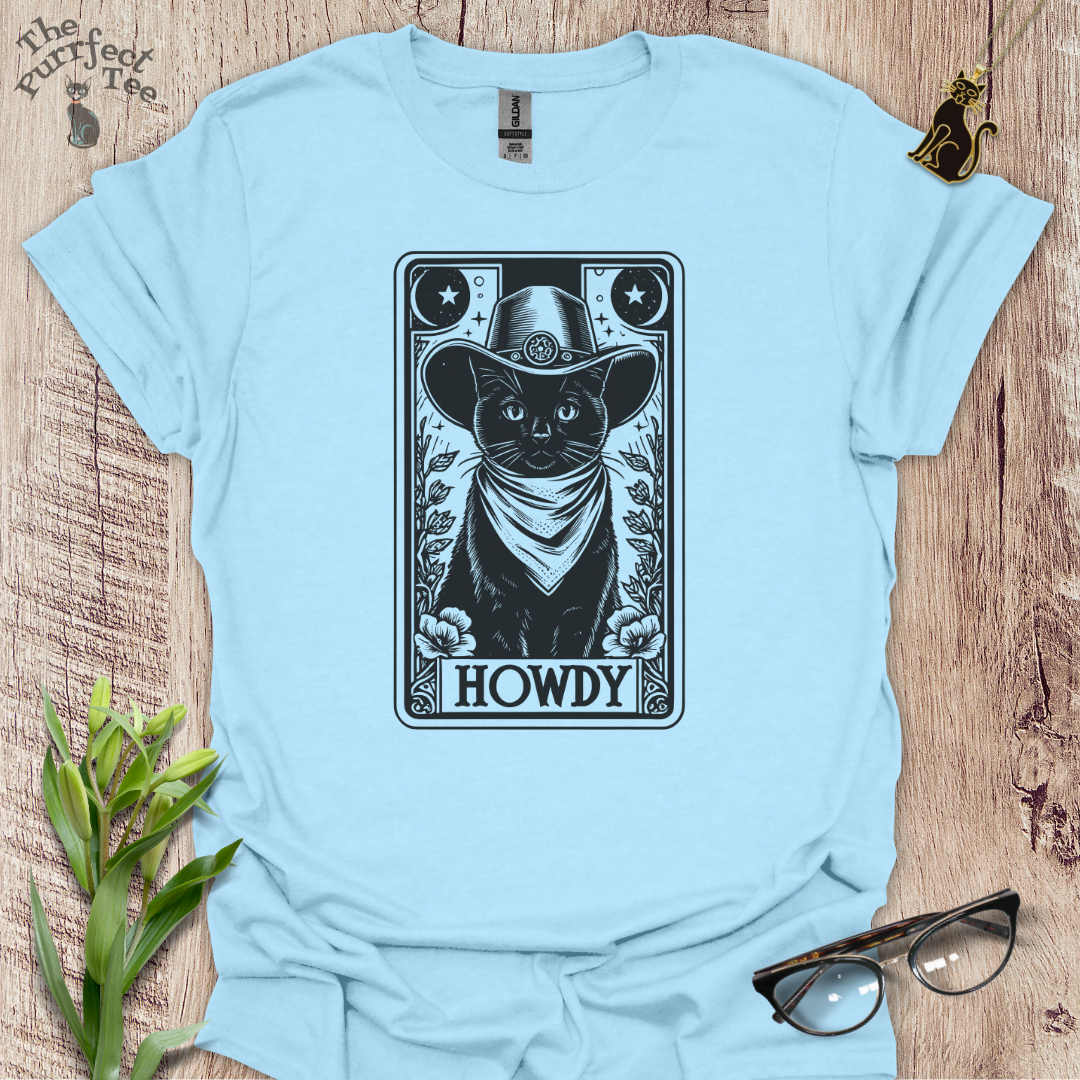 Tarot card cowboy cat t-shirt