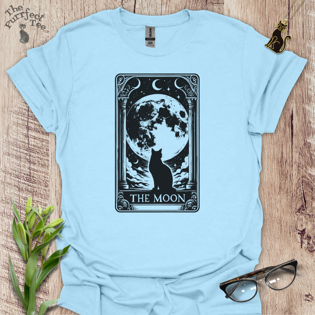 Tarot card moon cat t-shirt