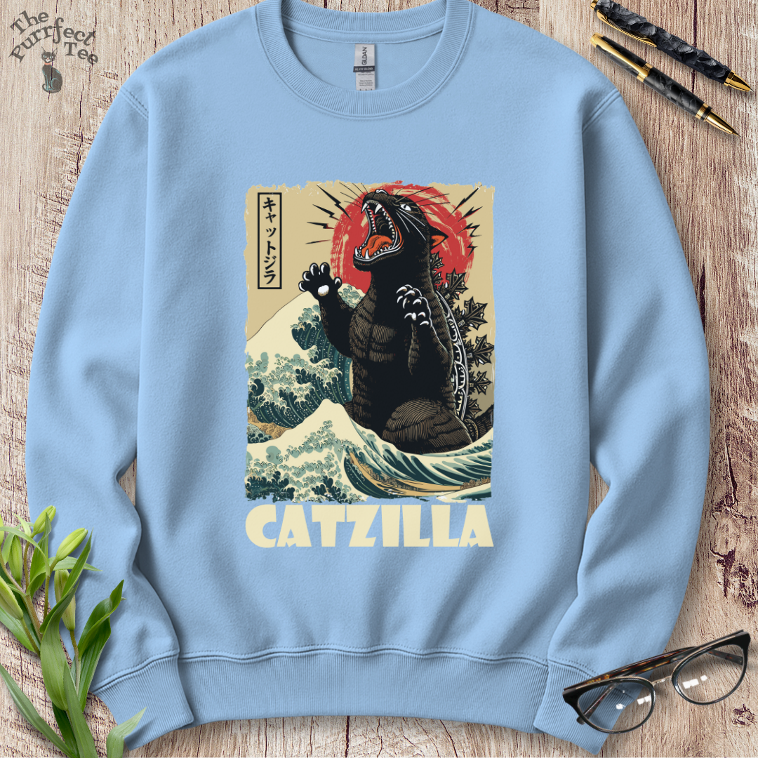 Catzilla Sweatshirt - Retro Inspired Quirky Design