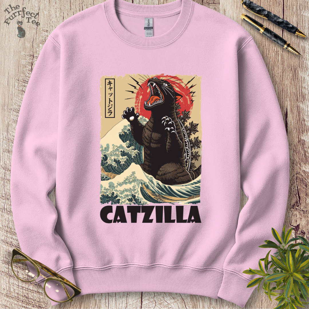 Catzilla Sweatshirt - Retro Inspired Quirky Design