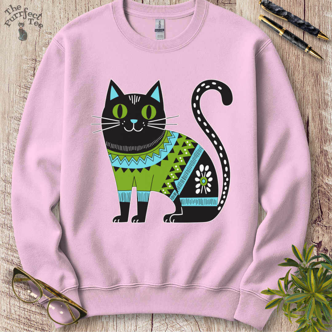 Folk jumper cat sweatshirt