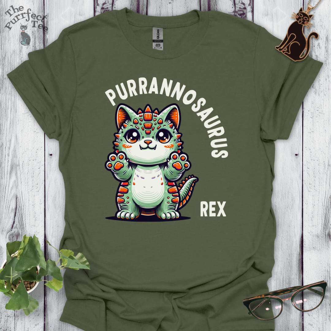 Purrannosaurus rex cat t-shirt