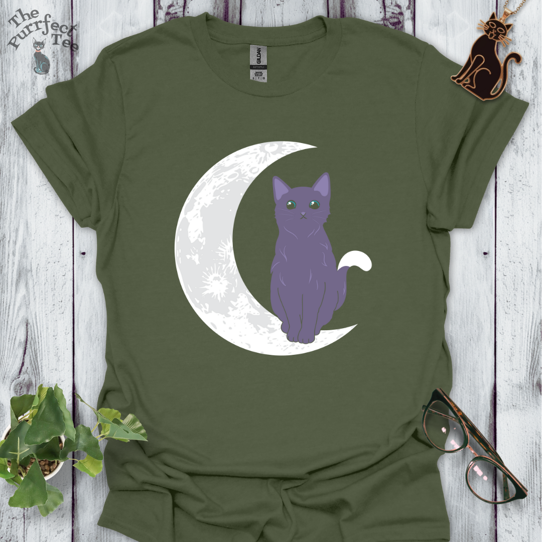 Cat and moon grey