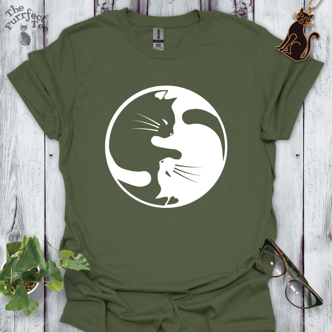 Cat yin yang white/black