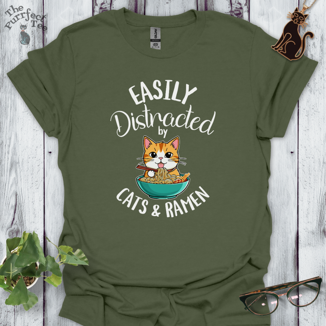 Cats and ramen t-shirt