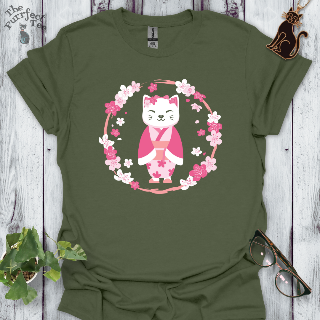 Cherry blossom cat