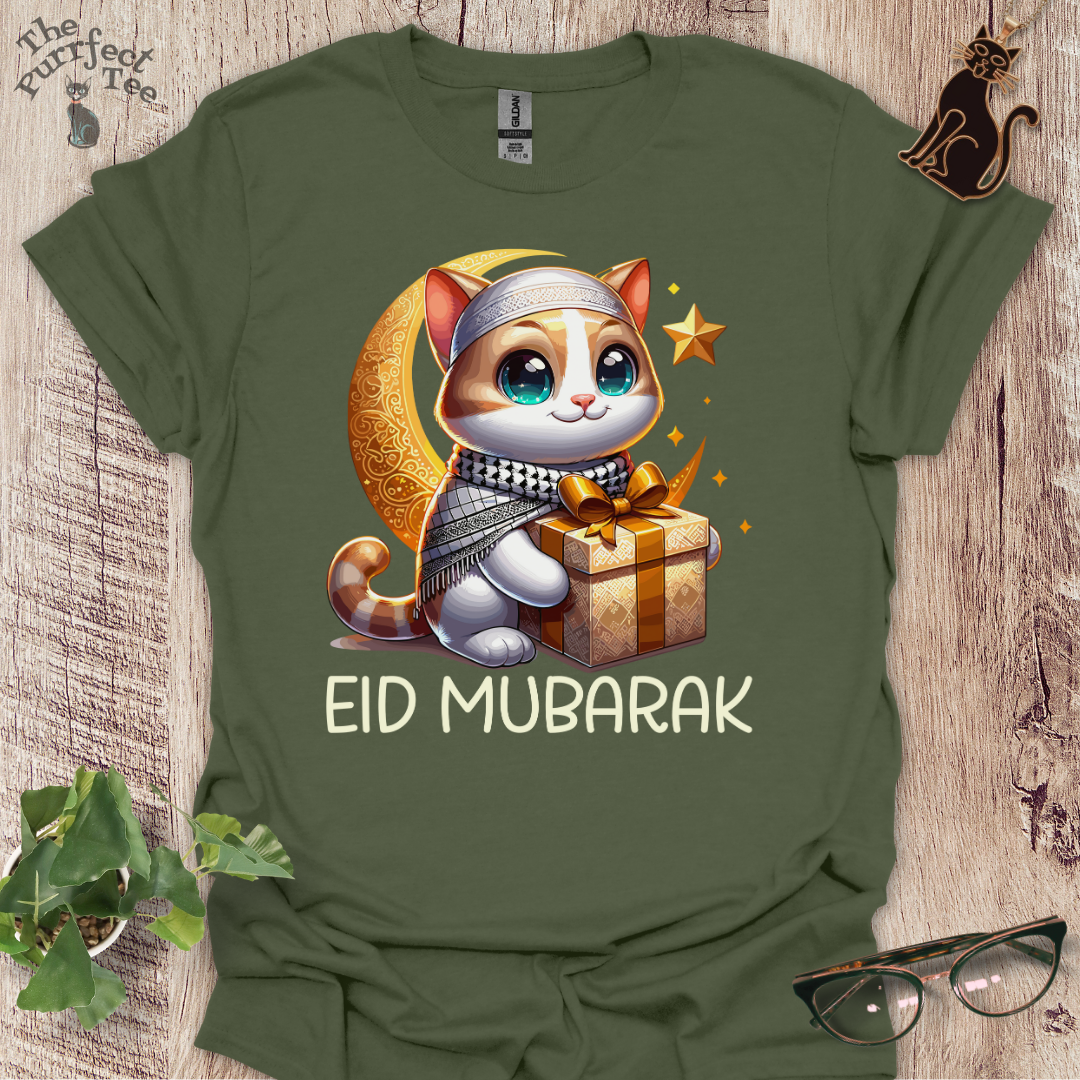 Eid Mubarak cat t-shirt